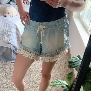 Lace Bottom Shorts